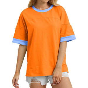 Camiseta Holgada de Verano Personalizada para Mujer, 100% Algodón Transpirable, Manga Corta, Color Personalizado, Logotipo Personalizado, Alta Calidad - Product Image 2