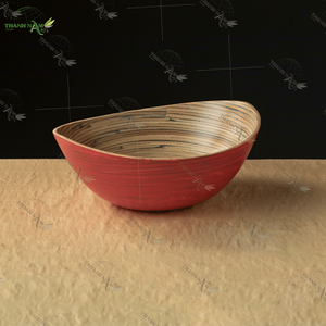 Tazón de Bambú Hecho a Mano, Ecológico y Personalizable, Diseño Clásico 25x20xH10cm para Fiestas - Product Image 5