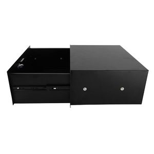 19\" 4U Black Steel Plate DJ Drawer Equipment Cabinet with Keys for Audio Sound Equipment - Product Image 5