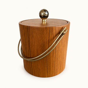 Seau à glace en bois artisanal haut de gamme avec poignée en laiton, refroidisseur à champagne et vin moderne pour la maison, le bar et les hôtels - Product Image 1