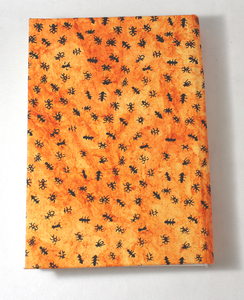 Wholesale Office A5 Notebook Orange Color Batik Paper With Ants Printed All Over As Cover Handmade Cotton Paper Travel - Product Image 4
