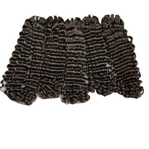 Vqhair ผมดิบแบบหยักศกสองชั้นสำหรับต่อผมมนุษย์ผมแบบหยักลึก - Product Image 4