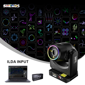 ไฟเลเซอร์เคลื่อนที่ SHEHDS 12W DMX 28CH 25 KPPS สำหรับงานดีเจ แสงเลเซอร์สำหรับเวที ดิสโก้ ไนท์คลับ มาตรฐาน CE - Product Image 5
