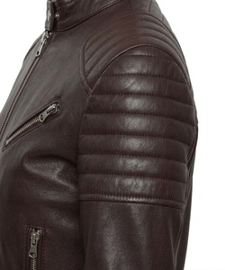 Chaqueta de Cuero Genuino para Hombre, Rellena de Algodón, Cálida, Duradera y Elegante, Ropa de Invierno - Product Image 4