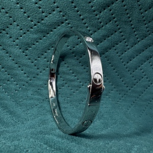 Bracelet à vis en platine PT950 certifié IGI avec diamants, 0,46 CT, diamant rond, bijoux fins de luxe unisexe - Product Image 4