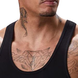 Mens Black <b>Stringer</b> Jersey <b>Vest</b> Gym Tank Top Athletic Sleeveless Workout Shirt Fitness Bodybuilding Apparel - Product Image 5