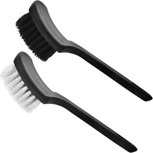Spazzola per Pulizia Pneumatici e Tappeti in Bianco e Nero per Autolavaggio e Interni Auto, per Tappetini e Abitacoli - Product Image 1