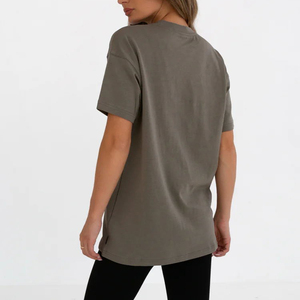 Camisetas Básicas de Color Sólido para Mujer, Camisetas Extra Grandes Lisas Personalizadas, Camiseta Gruesa Sin Etiqueta - Product Image 5