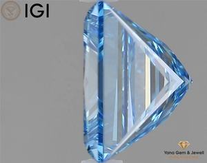 เพชร CVD ขนาด 1.50 กะรัต ผลิตในห้องปฏิบัติการ พร้อมใบรับรอง IGI ทรงเจ้าหญิง สีฟ้าสดใส ระดับความสะอาด VVS2 สำหรับเครื่องประดับแบบโซลิแทร์ - Product Image 3