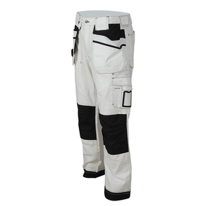 Pantalones de trabajo tipo cargo con logotipo personalizado, blancos y negros, con parche en la rodilla, pantalones de trabajo tipo cargo para hombre, impermeables, uniformes de mecánico. - Product Image 2