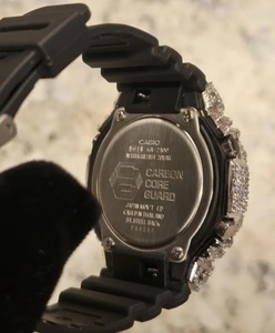 Montre pour homme à cadran noir en moissanite, style Hip Hop, entièrement sertie de diamants VVS1 - Product Image 4