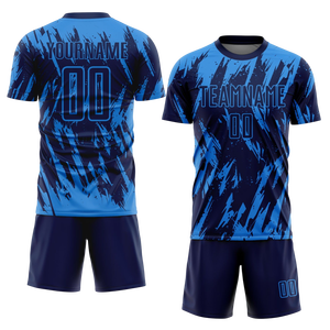 Uniforme de fútbol personalizado conjunto hombres niños transpirable 100% poliéster fútbol Jersey pantalones cortos Kit equipo partido entrenamiento desgaste OEM ODM - Product Image 6