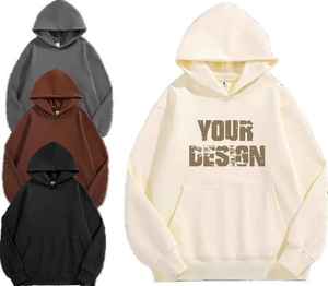 Sweat-shirts d'hiver de haute qualité ODM/OEM, surdimensionnés, 100% coton, à capuche, unisexe, imprimés, confortables, doux, tricotés, 380g - Product Image 4