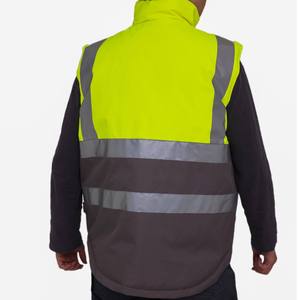 Chaleco de Seguridad Reflectante de Alta Visibilidad para Hombre, Verde, Poliéster, Ropa de Trabajo - Product Image 1