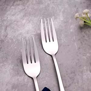 Moonlight Mini Metal & Silicone <b>Forks</b> (Set of 2) for Kids & Home Use Stainless Steel Handle for Dinner Fruit & Food Restaurant - Product Image 3