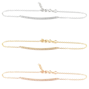 Pulsera de Oro 14K con Diamantes, Joyería Fina Minimalista y Delicada, Diamantes de Laboratorio E VS 0.12ctw HPHT CVD, Pulsera de Eslabones - Product Image 5