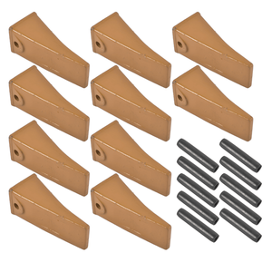 Confezione da 10 denti lunghi X156L per benna, 10 perni a rullo P156 in acciaio legato, denti per terreno adatti per miniescavatori e pale cingolate, per uso in scavo - Product Image 3