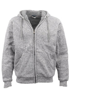 Men's Hooded Zipper Sweatshirt Solid Color Fleece Regular Fit Casual Autumn Breathable Customizable Polyester/Cotton - Product Image 1