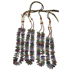 Collier de perles ovales lisses en pierres naturelles multiples : Améthyste violette, Quartz fraise, Quartz bleu, Quartz rose – Bijoux prêts à porter - Product Image 3