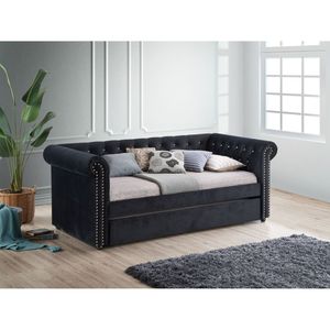 Lussuoso Divano Letto Moderno con Bottoni Decorativi e Design Elegante, con Letto Estraibile per Soggiorno - Product Image 1