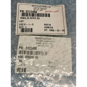 TOKYO ELECTRON TEL D123466 <b>SPACER</b>, RING, SS - Trusted Global Legacy Semiconductor Equipment and Parts at - Product Image 1
