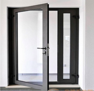Puerta de Vidrio de Doble Apertura, Insonorizada y Resistente al Calor, de Aleación de Aluminio, Moderna, para Exteriores, Villas, Oficinas, Salas de Estar, Dormitorios, Entradas, 1 Año de Garantía - Product Image 1