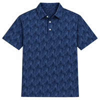 Chemise de golf décontractée pour homme, en maille imprimée de qualité supérieure, à manches courtes, respirante, en mélange de polyester, coupe ajustée, avec poche et logo personnalisé