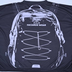 Haut court imprimé graphique en polyester à manches longues pour homme, de haute qualité avec logo personnalisé |   T-shirt de mode streetwear par sublimation - Product Image 2