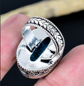 Handmade Gemstone <b>Adjustable</b> <b>Ring</b>: Vintage Jewelry - Product Image 3