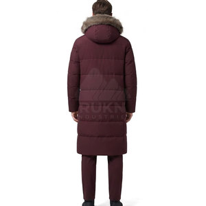 Trendy Men Waterproof Lightweight <b>Bench</b> <b>Coat</b> Hooded Winter Padded Full Front Zipper Warm Outdoor Long Custom Wholesale Clothing - Product Image 2
