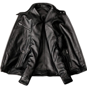 Biker Style Leather <b>Winter</b> <b>Jacket</b> Men Slim Fit Custom Logo Stand Collar High Quality <b>Cheap</b> Price Trendy Street wear <b>Jacket</b> - Product Image 6