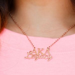 Collar con Colgante de Letra AKA Legacy en Oro para Mujer, Joyería Elegante de Moda, Regalo, Accesorio Inspirado en AKA para Uso Diario - Product Image 2