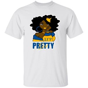 Camiseta Blanca de Manga Corta Sigma Gamma Rho, Diseño Personalizado con Serigrafía Griega, Ropa Casual Premium para Hermandades - Product Image 1