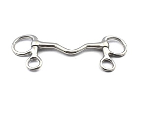 Bocado de acero inoxidable para caballo con junta de rodillo y diseño de anillo en D para equipo de equitación western, bocado deslizante con rodillo - Product Image 6