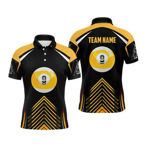 Camiseta de dardos personalizada con logotipo y números del equipo, sublimada, para hombre, uniforme de club, camiseta polo de dardos en venta - Product Image 3