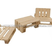 MEUBLES DE JARDIN EN PALLET 2 CHAISES ET TABLE EN BOIS DE PIN DU VIETNAM