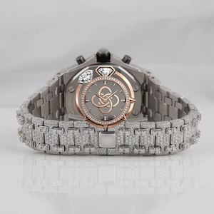 Montre automatique de luxe pour homme en acier inoxydable avec diamants Moissanite VVS - Product Image 5
