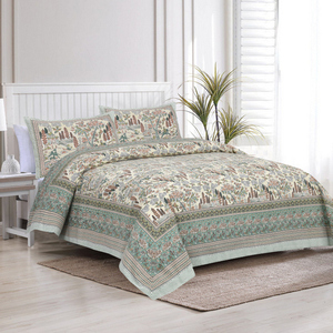 Parure de draps en coton 3 pièces, 300 fils, 1,8 m, imprimée à la main, motif floral coloré, personnalisable, qualité supérieure, 40 fils/cm² - Product Image 3