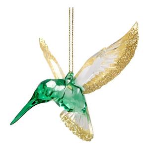 Top Quality Christmas New Year Decoration Clear Silver <b>Glitter</b> <b>Green</b> Blue Turquoise Paint Acrylic 3D Flying Hummingbird Ornament - Product Image 3