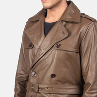 Samroz Sports Herren Winddichter Echtleder-Mantel Übergröße Hochwertige Winter-Mode Motorradjacke Anpassbare Farbe