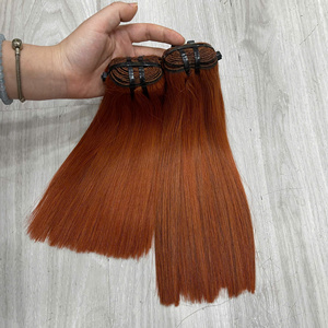 Extensiones de Cabello Humano Vietnamita 100% Liso Natural al por Mayor, Color Naranja Brillante, Sin Enredos, Sin Caída, Listo para Enviar - Product Image 4