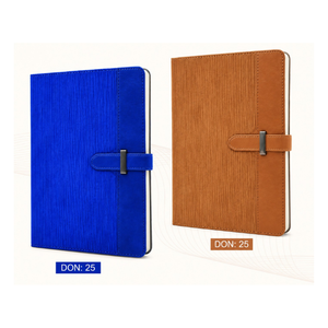 Agenda de Cuero PU Premium, Diario, Planificador, con Cierre de Correa, para Oficina, Reuniones de Negocios, Escritura de Notas, Juego de Regalo Personalizado - Product Image 1