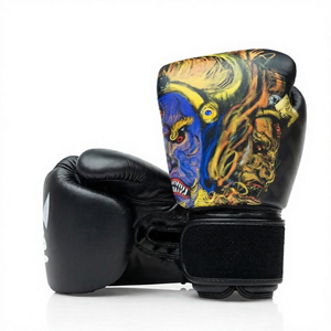 Gants de boxe professionnels personnalisables en cuir véritable respirant avec fermeture auto-agrippante pour l'extérieur – Vente en gros usine Firmway - Product Image 5