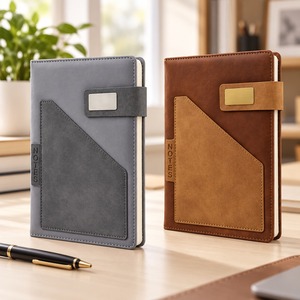 PU Leather <b>Notebook</b> with Premium <b>Cover</b> Elastic Strap Planner Journal Ruled Pages Four Year Calendar Corporate Gift for Office <b>A5</b> - Product Image 3