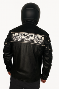 Chaquetas de Motocicleta de Piel de Oveja Genuina de Primera Calidad, Nueva Edición, Manga Larga, Cierre de Cremallera, Chaqueta de Motociclista Phantom - Product Image 6