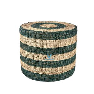 Pouf en jacinthe d'eau tressé à la main, favori des clients, pour salon et décoration intérieure, directement de l'usine - Product Image 3