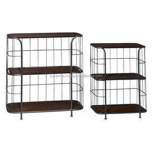 Librería Moderna de Malla Metálica Industrial con Estructura de Acero, Estante de Almacenamiento para Sala de Estar, Oficina en Casa y Muebles de Apartamento - Product Image 2