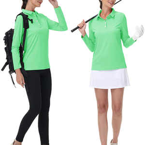Camiseta Polo de Manga Larga para Mujer, Poliéster de Secado Rápido, Cómoda para Oficina y Uso Casual, Fabricación OEM - Product Image 1