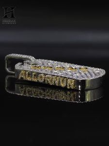 <b>Custom</b> Iced Out Baguette Diamond <b>Dog</b> <b>Tag</b> Pendant Personalized Name Pendant Lab Grown Diamond Hip Hop Jewellery - Product Image 5