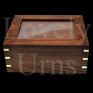 Urne funéraire en bois de qualité supérieure avec fenêtre photo, grande taille, pour adultes, pour cendres commémoratives. - Product Image 2